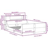  Okvir kreveta bez madraca bijeli 120 x 190 cm masivna borovina | shoptok.hr