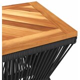  Stolić sa žičanom bazom crni 38x38x38 cm masivno drvo bagrema | shoptok.hr
