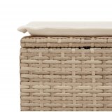  Vrtni tabure s jastukom bež 55 x 55 x 37 cm od poliratana | Eponuda.ba