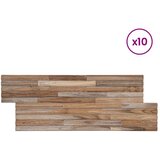  Zidna Ploča 10 kom. Prirodna 55 x 20 x 2 cm - Bijela | shoptok.hr