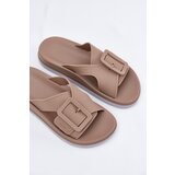 Zaxy Fragrant Women's Slippers With Decorative Buckle Beige | shoptok.hr