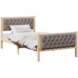  Krevetna konstrukcija s uzglavljem Sivo-smeđa 100 x 200 cm | Eponuda.ba