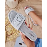 Resti Royalfashion Blue women's flip-flops with buckle Rydr | Shoptok.si