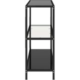  Polica prozirna i crna 100 x 36 x 90 cm od kaljenog stakla | shoptok.hr