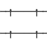 vidaXL Pribor za klizna vrata 183 cm čelični crni | shoptok.hr