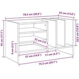  Ormar za ploče s policom Dimljeni hrast 78.5 x 35 x 45 cm | shoptok.hr