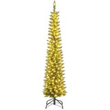 Costway Vitko umetno božično drevo z LED-lučkami, 180 cm, (5000502999) Cene