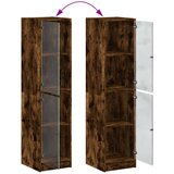  Visoka komoda sa staklenim vratima boja hrasta 35 x 37 x 142 cm | shoptok.hr