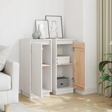  Komode 2 kom bijele 31,5 x 34 x 75 cm od masivne borovine | shoptok.hr