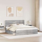  Okvir za krevet s uzglavljem Siva Sonoma 200 x 200 cm | shoptok.hr