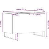 vidaXL Omarica za gramofonske plošče betonsko siva 74,5x38x48 cm les | Shoptok.si