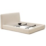 Kave Home Bež oblazinjena zakonska postelja 160x200 cm Martina – | Shoptok.si