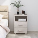  Noćni ormarić HAMAR bijeli 40 x 35 x 62 cm od masivne borovine | shoptok.hr