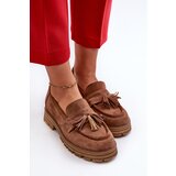 Zazoo 3469 Suede Women's Moccasins With Fringes Brown | Shoptok.si