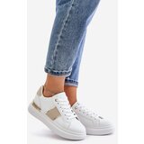 Boto Fashionable Women's Sneakers On Platform Made Of Eco Leather Beige | Shoptok.si