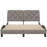  Posteljni okvir brez vzmetnice taupe 120x200 cm blago, (21792375) | Shoptok.si