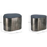 BIZZOTTO Antracitno sivi metalni stolići za kavu u setu 2 kom 59x60 cm Kalinda – | shoptok.hr