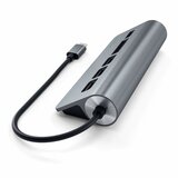 Satechi aluminium type-c usb hub 3x usb 3.0/MicroSD/ siva | ePonuda.com
