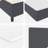  postelja z box springom in vzmetnico & LED temno siva enojna žametna tkanina, (22081212) | Shoptok.si