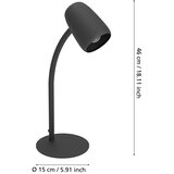 Eglo 901828 - Stona lampa CARLO 1xE14/18W/230V crna | Eponuda.com