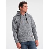 Ombre Bluza męska nierozpinana kangurka z kapturem - szary melanż | shoptok.hr