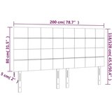  Posteljno vzglavje temno modro 200x5x118/128 cm žamet, (20951859) | Shoptok.si