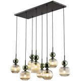  Visilica na sajli SOPHIA 8xE14/10W/230V crna/zelena/zadimljeno bež | Eponuda.com