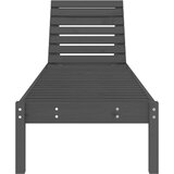  Ležaljke za sunčanje 2 kom sive 199,5x60x74 cm od borovine | Eponuda.com