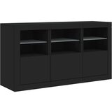 vidaXL Komoda s LED svjetlima crna 123 x 37 x 67 cm | shoptok.hr