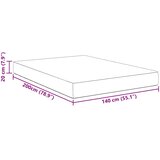  Madrac s madracem Plava 140 x 200 cm tkanina | shoptok.hr