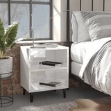 vidaXL Noćni ormarići s metalnim nogama 2 kom sjajni bijeli 40x30x50 cm Cijene