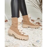 Resti Beige women's insulated trapper boots with sheepskin Lery Walk | ePonuda.com