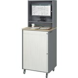 RAU Računalniška omara, VxŠxG 1810 x 720 x 660 mm, z ohišjem za zaslon, pomična izvedba, antracitno kovinska / encijan modra | Shoptok.si