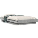 Furnova Posteljni okvir z LED lučkami betonsko siv 75x190 cm inž. les, (21934436) | Shoptok.si