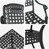  Set vrtnih stolova 5 pcs Crna Liveni aluminij | shoptok.hr