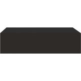  Polica s ladicom crna 40 x 23 5 x 10 cm MDF | shoptok.hr