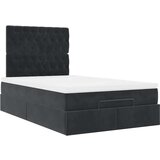 vidaXL otomanski okvir kreveta s madraca crni 120x190 cm od tkanine | shoptok.hr