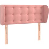 Maison Chic posteljno vzglavje - vzglavna omarica - nočna omarica z ušesi roza 83x23x78/88 cm žamet, (21710707) | Shoptok.si