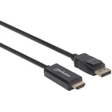 HDMI priključni kabel 100.00 cm 152662 crna [1x muški konektor displayport - 1x muški konektor HDMI]