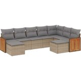 vidaXL 9-dijelni set vrtnih sofa s jastucima bež od poliratana | shoptok.hr
