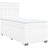  s oprugama i madracem bijeli 100x200 cm od umjetne kože | shoptok.hr