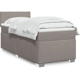  Krevet s oprugama i madracem smeđesivi 90x190 cm od tkanine | shoptok.hr