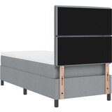  Postelja s kontejnerjem z vzmetnico svetlo siva 90x200 cm tkanina, (22083949) | Shoptok.si