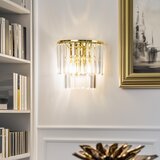  Brilagi - LED kristalna zidna lampa MOZART 2xE14/40W/230V zlatna | Eponuda.com