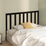  Uzglavlje za krevet crno 146 x 4 x 100 cm od masivne borovine | shoptok.hr