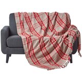 HOMESCAPES Prevleka za kavč in posteljo Grey & Red Tartan Check, 255x360 cm, (20749802) | Shoptok.si