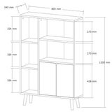 Hanah home polica za knjige lumo white | ePonuda.com