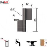 Dabel šarka bravarska za vrata SP8 Ne 80x30x1,85mm Desna DP0 0102320 Cene