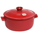 Emile henry Červený kulatý hrnec s poklicí Flame, ⌀ 27 cm | shoptok.hr