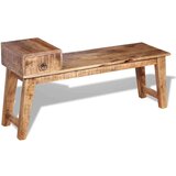 vidaXL Klop s predalom masiven mangov les 120x36x60 cm | Shoptok.si